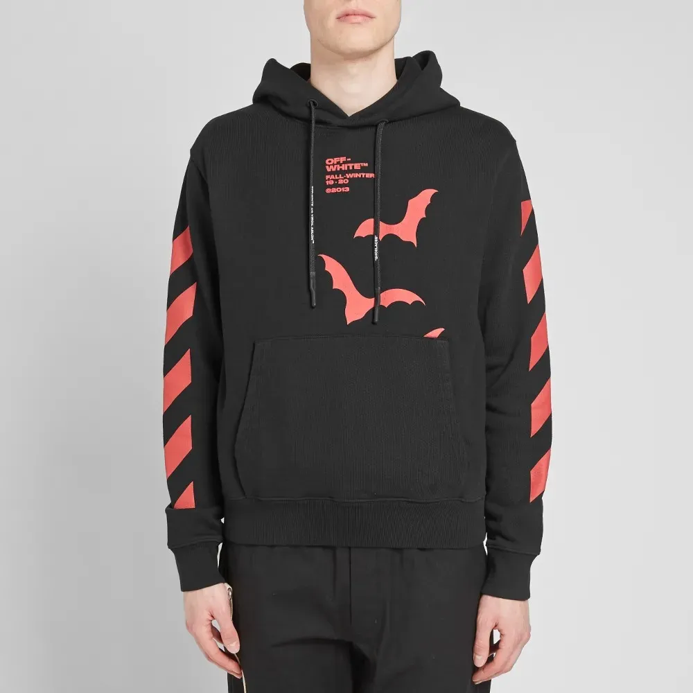 Bat Printed Hooded Sweater