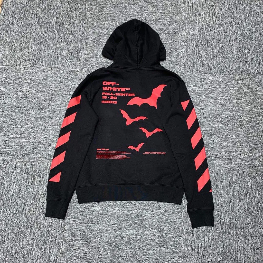 Bat Printed Hooded Sweater