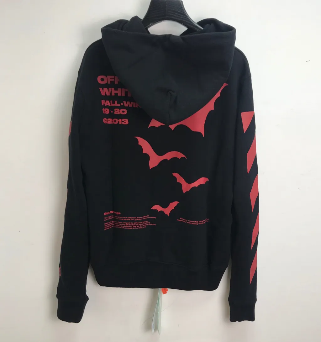 Bat Printed Hooded Sweater