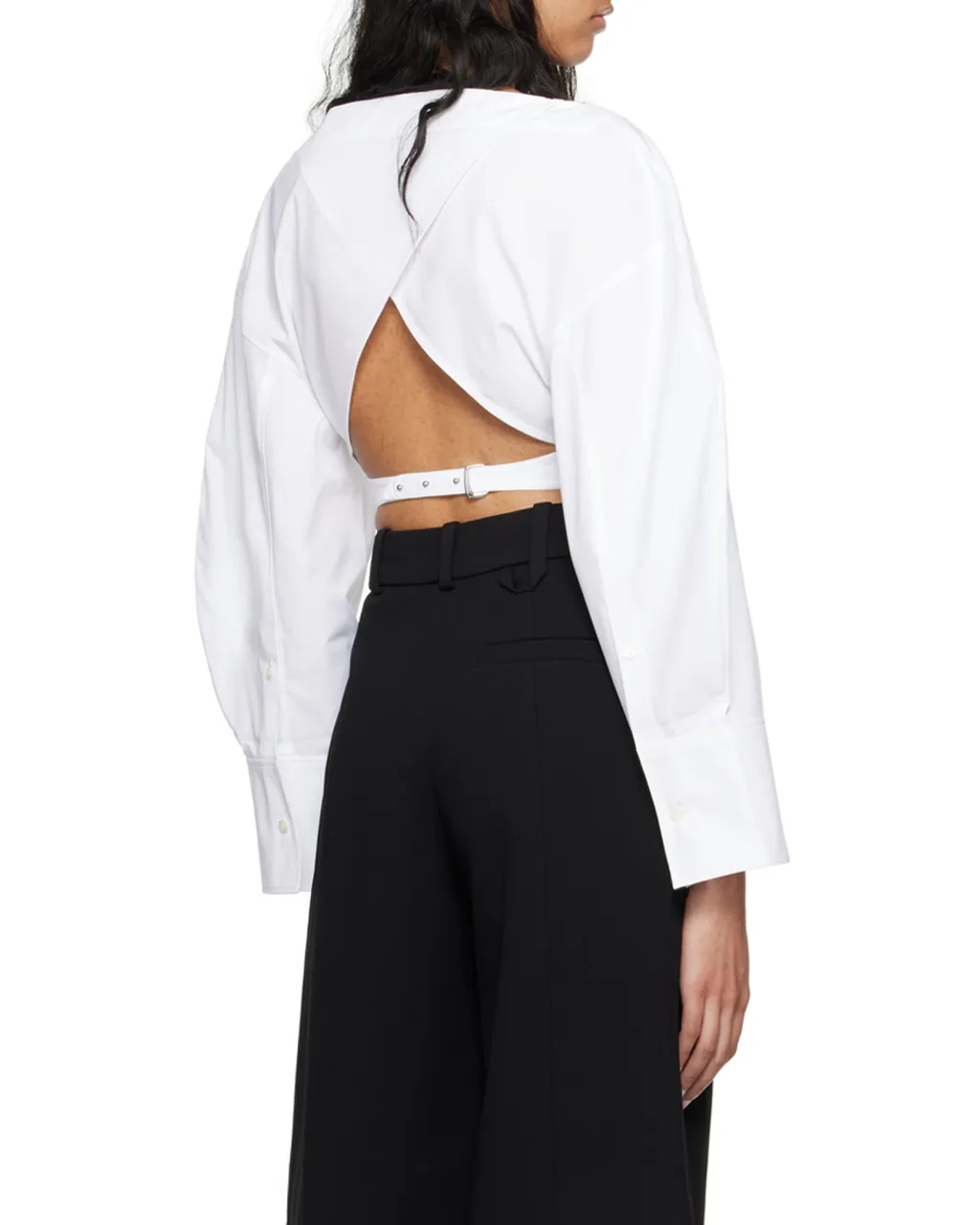 Jacquemus Open-Back Cropped Shirt