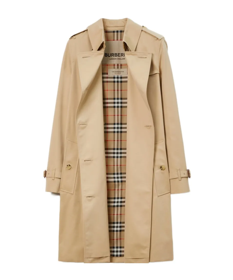 Burberry Kensington Heritage Double-Breasted Trench Coat