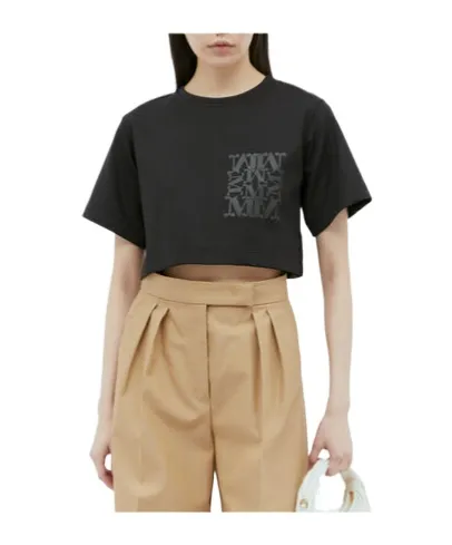 Max Mara Messico Crewneck Cropped T-Shirt