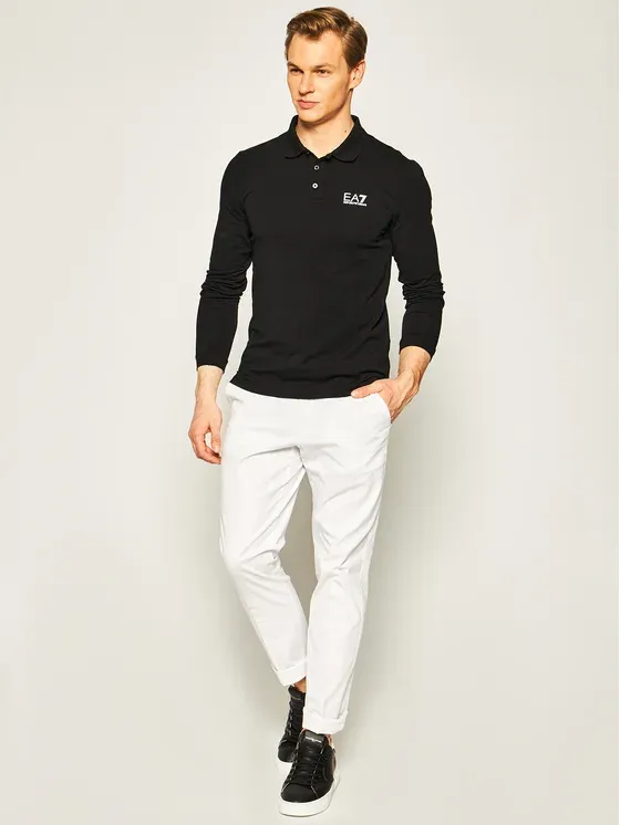 Logo Long-Sleeved Polo Shirt