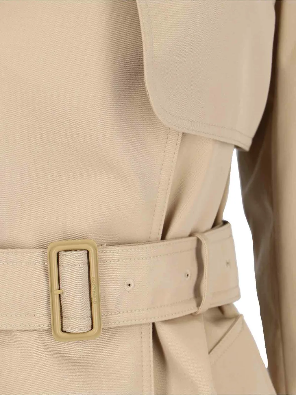 Burberry Belted Double-Breasted Checked Trench Coat