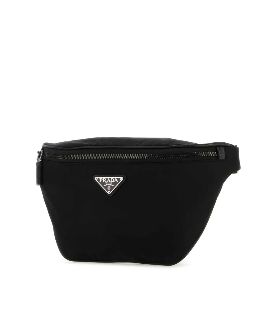 Prada Logo-Plaque Zipped Belt Bag