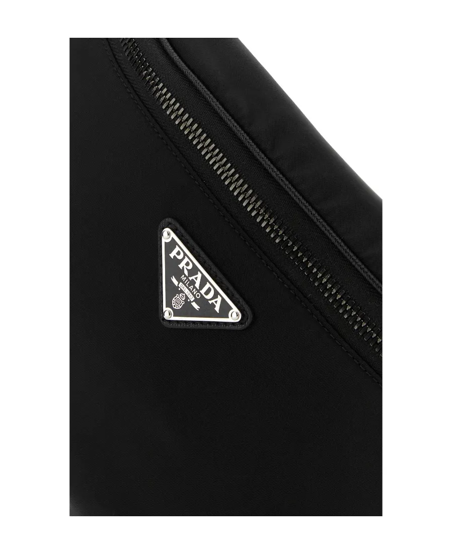 Prada Logo-Plaque Zipped Belt Bag
