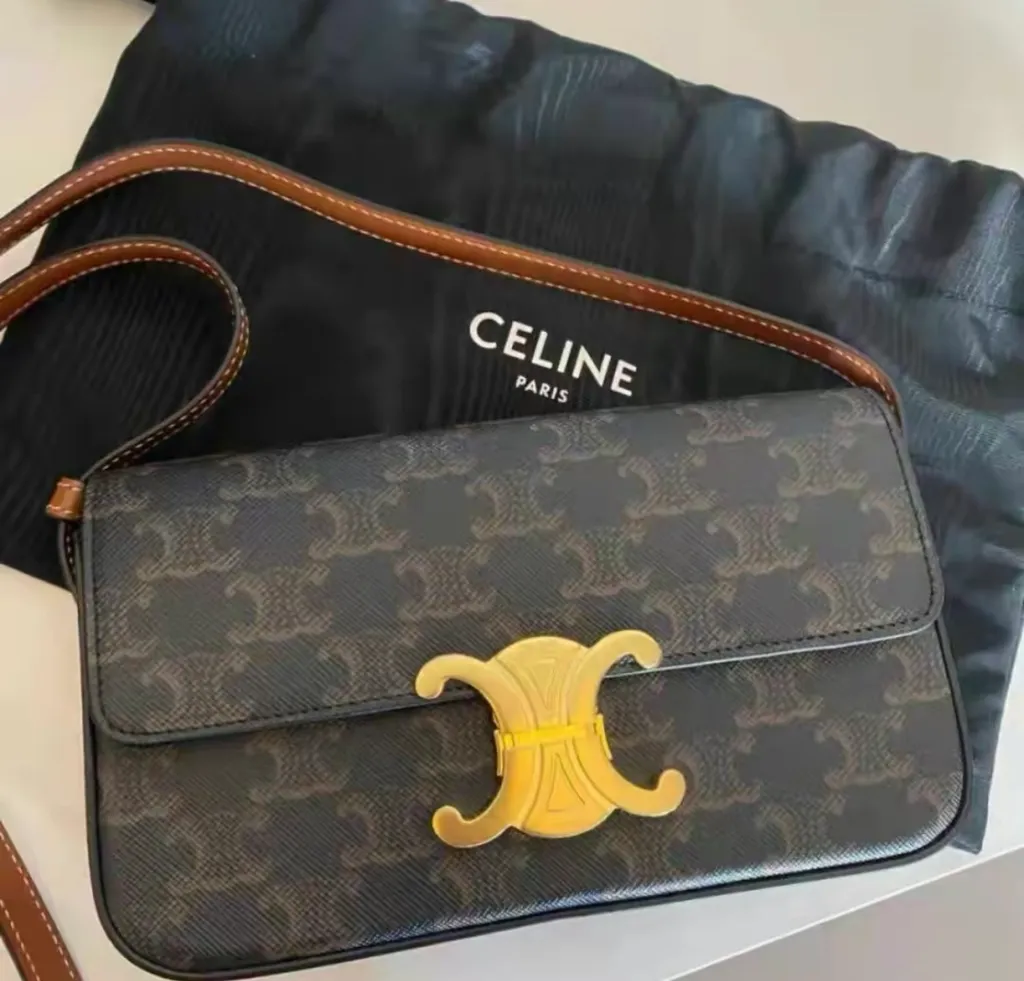 Shoulder Bag Claude In Triomphe Canvas And Calfskin