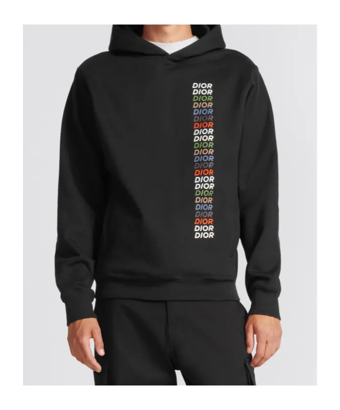 Dior Homme Logo Printed Long-Sleeved Hoodie