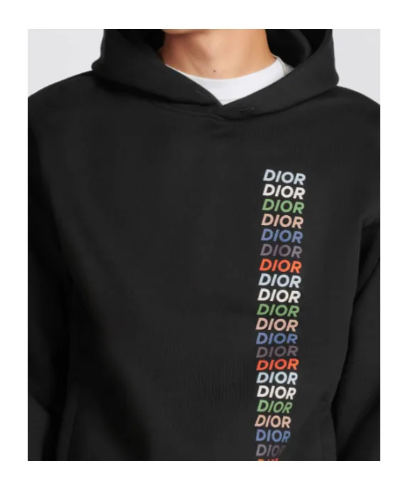 Dior Homme Logo Printed Long-Sleeved Hoodie