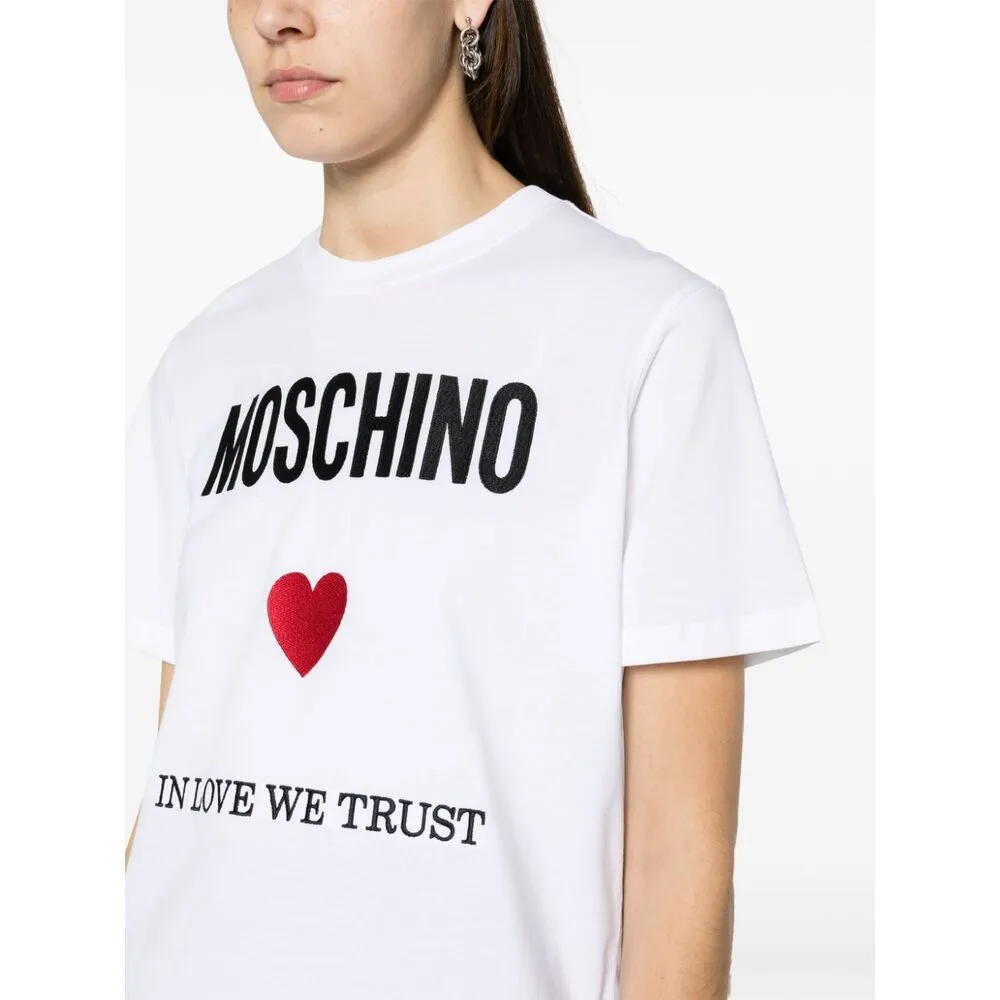 Moschino Logo Printed Crewneck T-Shirt