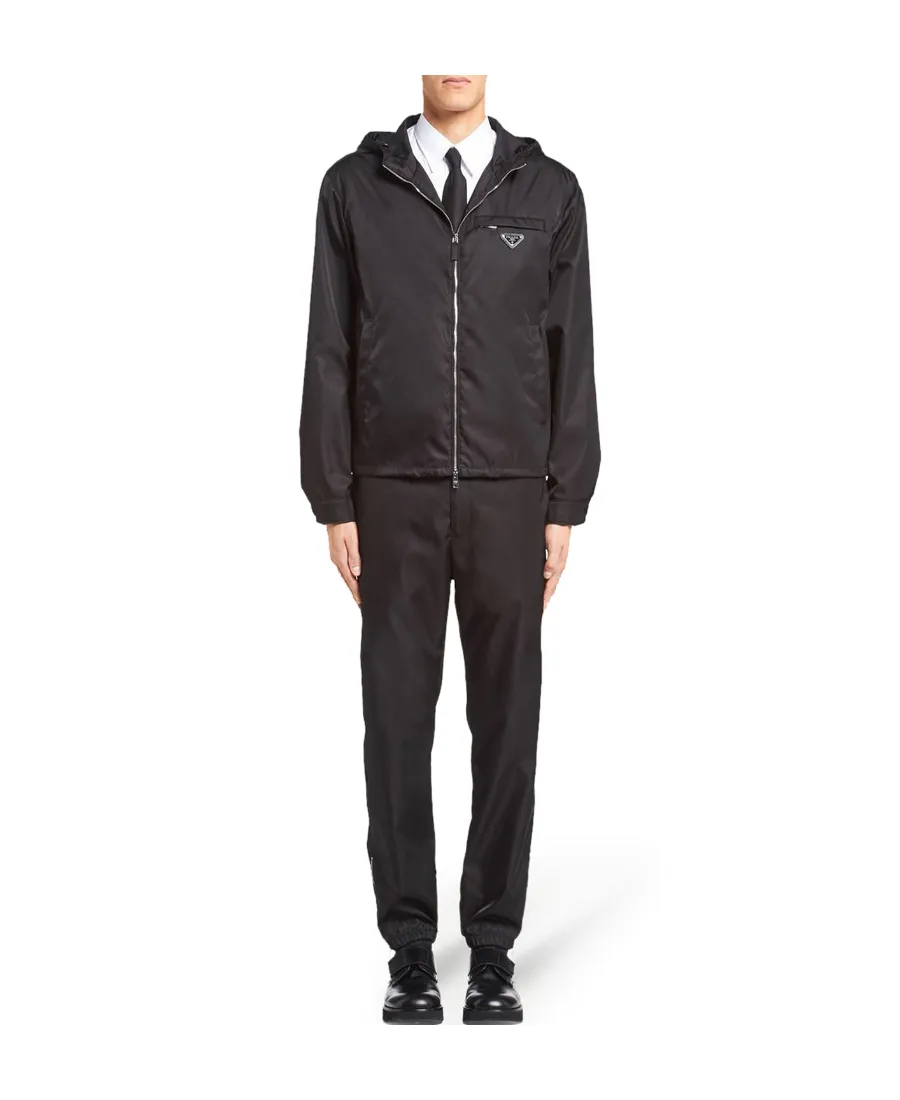 Prada Logo Plaque Zip-Up Jacket