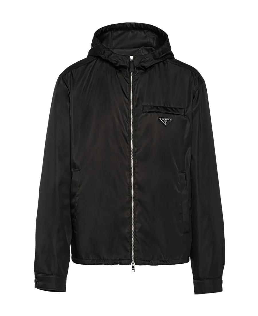 Prada Logo Plaque Zip-Up Jacket
