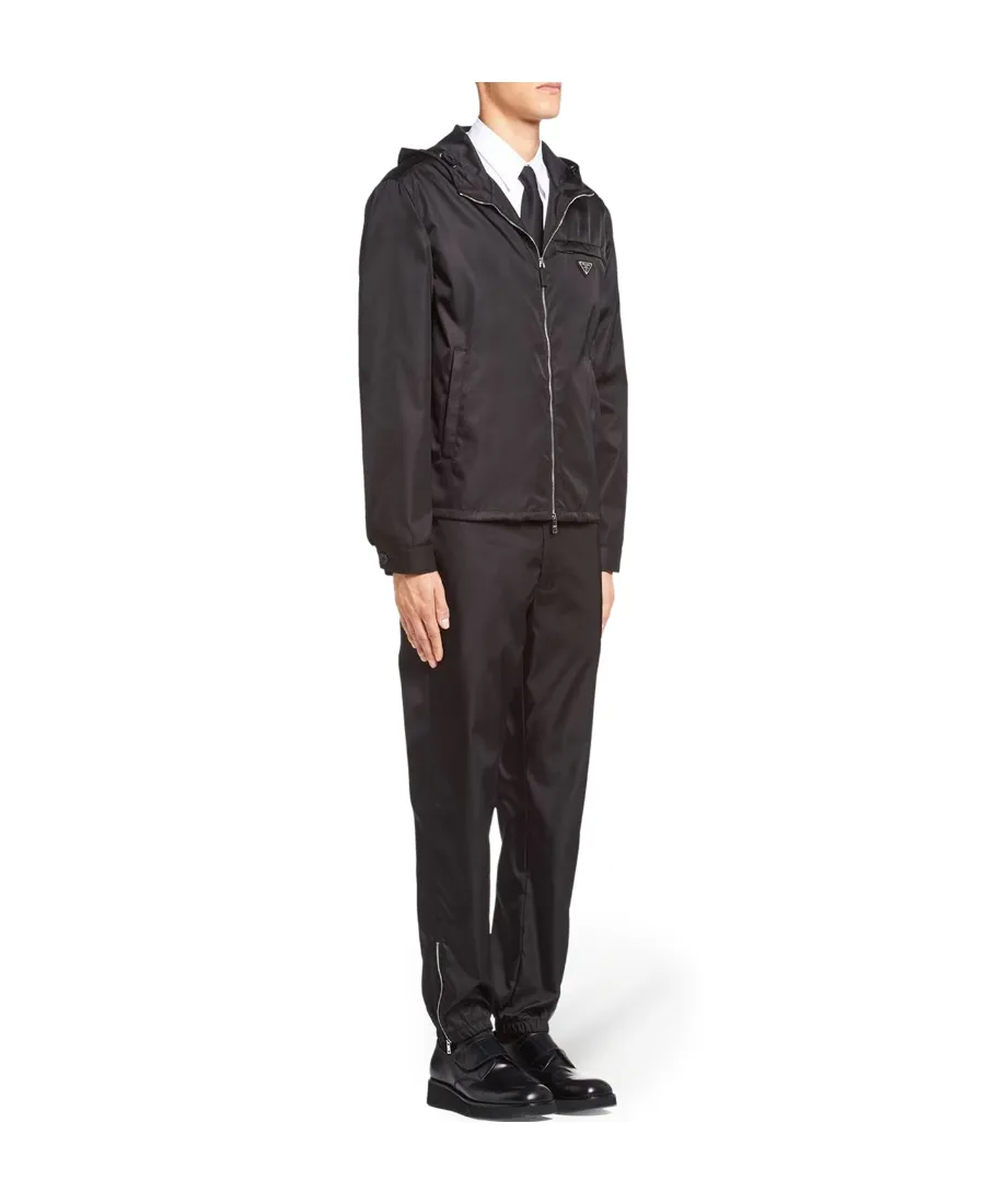 Prada Logo Plaque Zip-Up Jacket