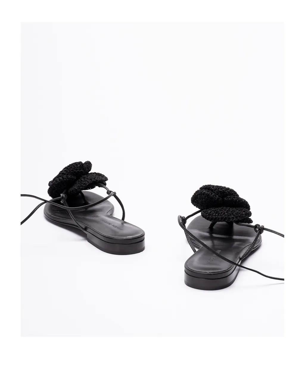 Magda Butrym Wrap Around Flower Sandals