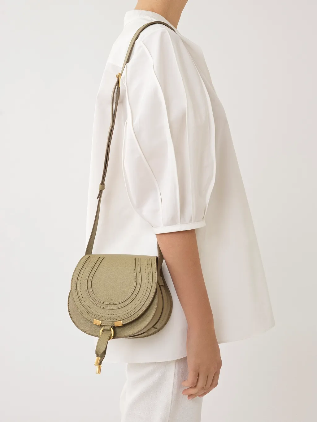 Small Marcie Leather Crossbody Bag