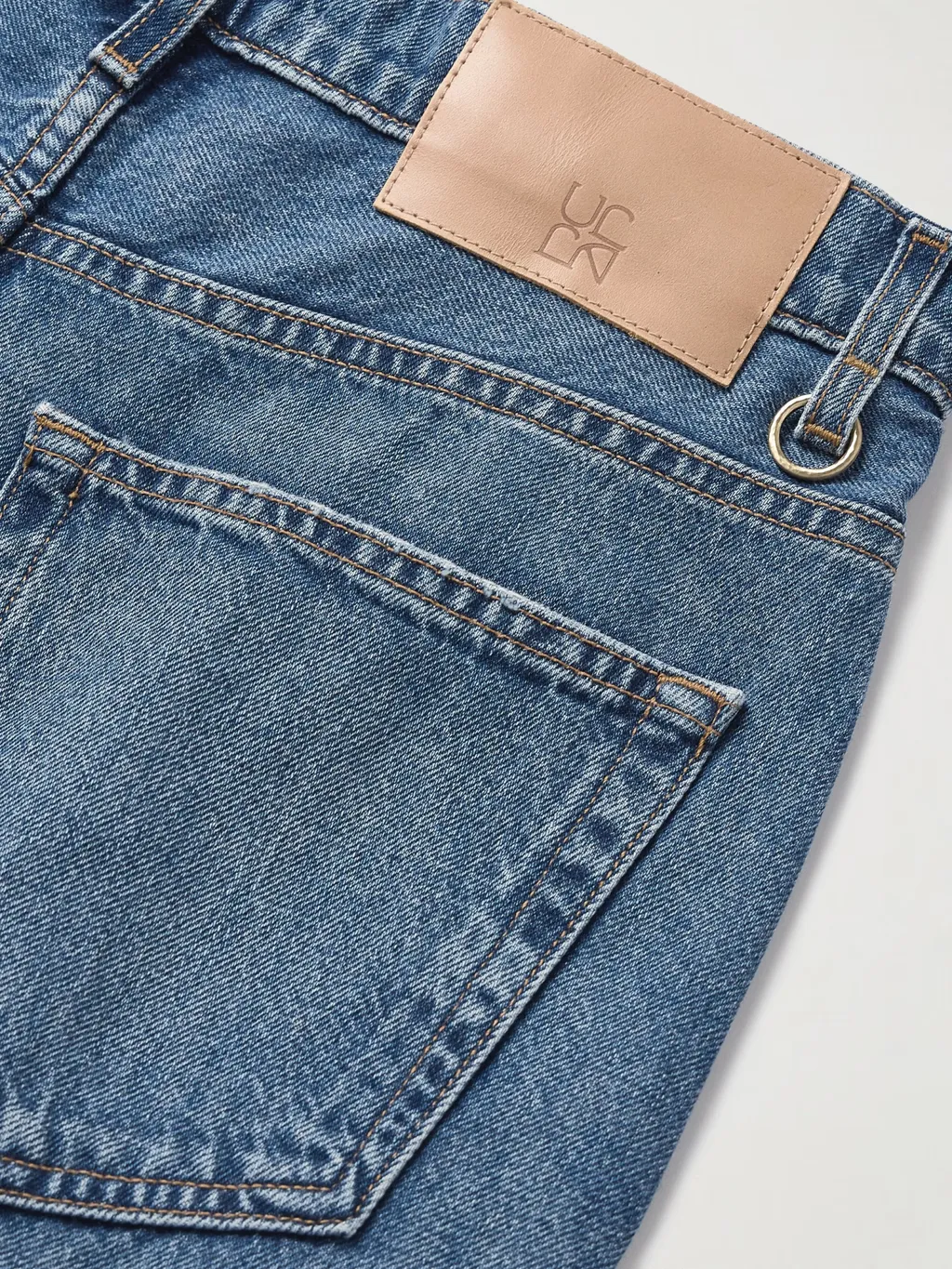 Pleated High-Waisted Wide-Leg Jeans