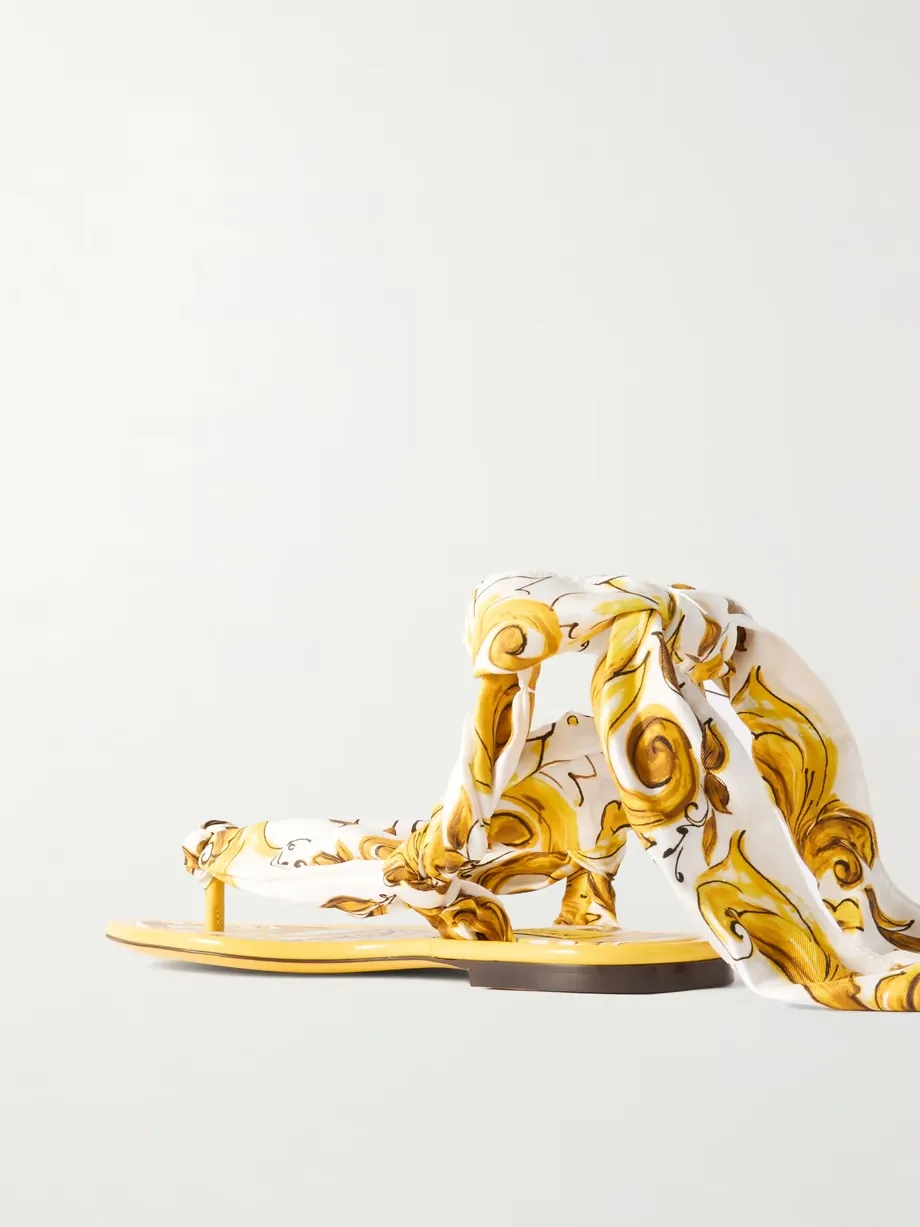 Printed Flat Sandals