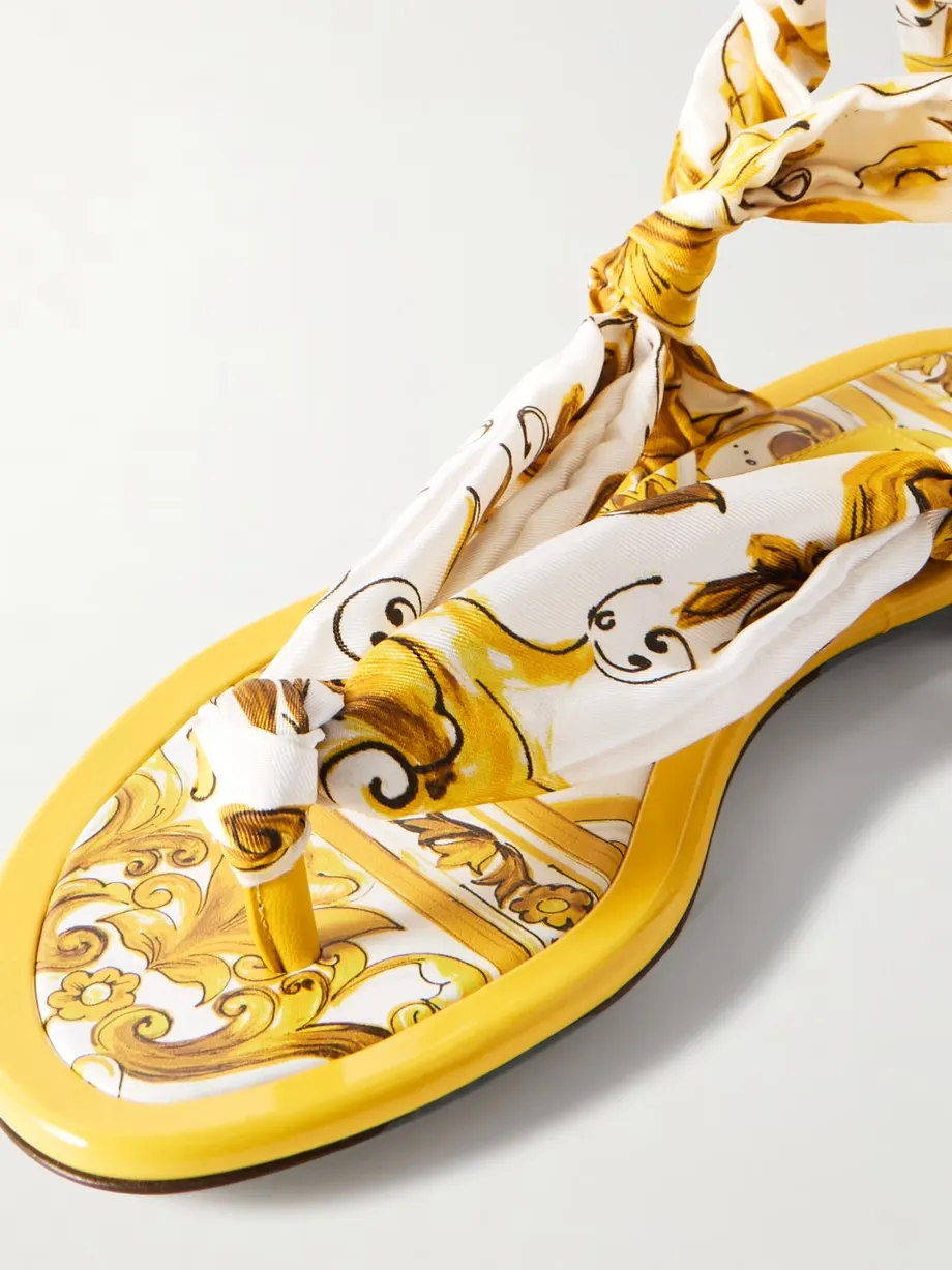Printed Flat Sandals