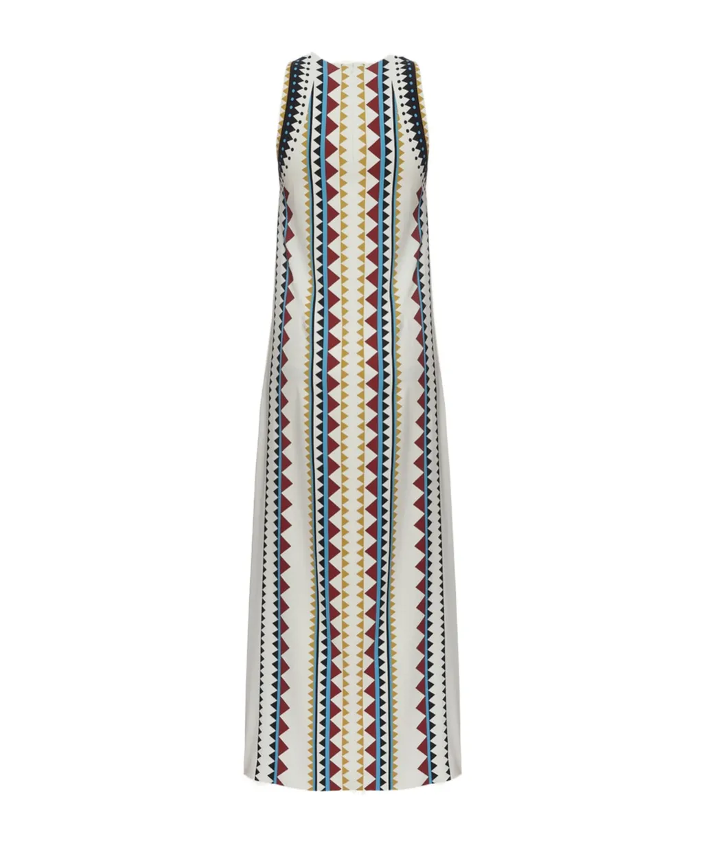 Geometric-Print Maxi Skirt