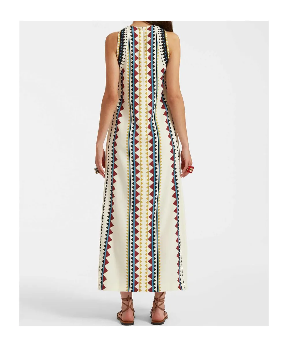 Geometric-Print Maxi Skirt