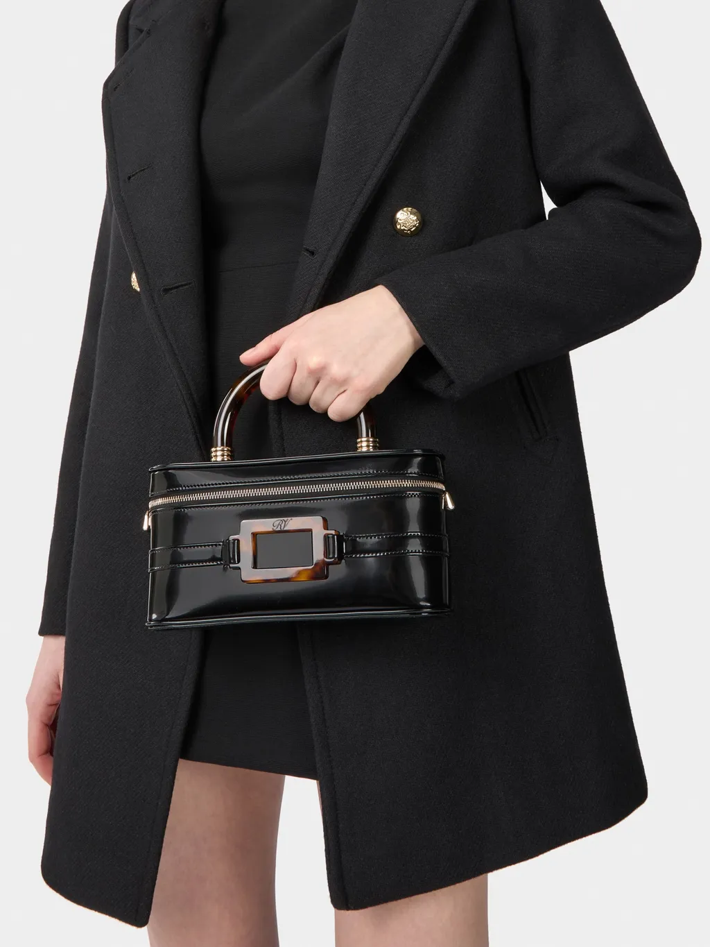Roger Vivier Logo Engraved Zipped Tote Bag