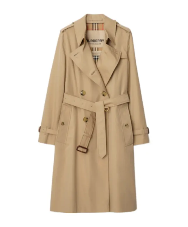Burberry Double Breasted Belted Trench Coat