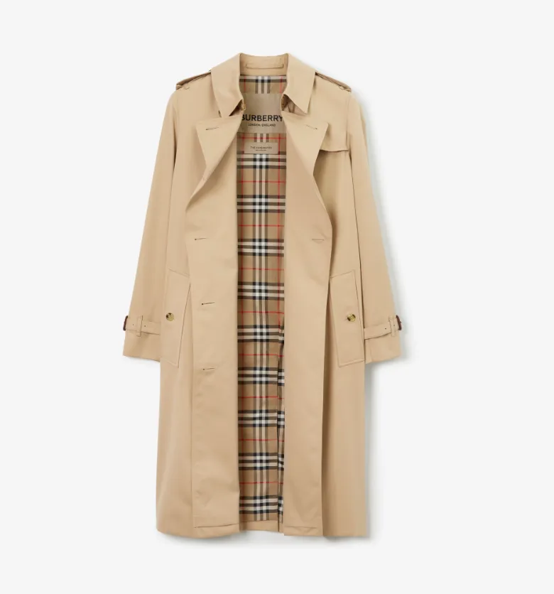 Burberry Double Breasted Belted Trench Coat