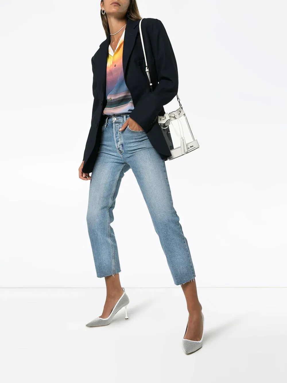 Re/Done High-Rise Stove Pipe Jeans