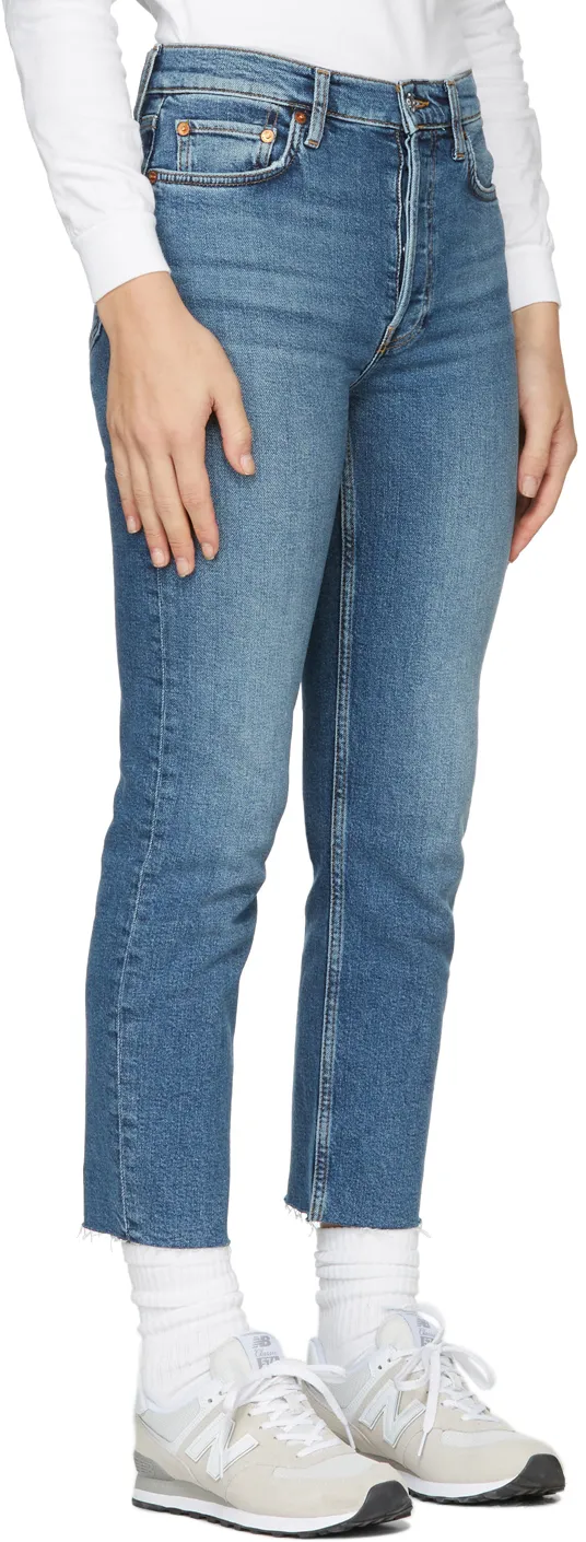 Re/Done High-Rise Stove Pipe Jeans