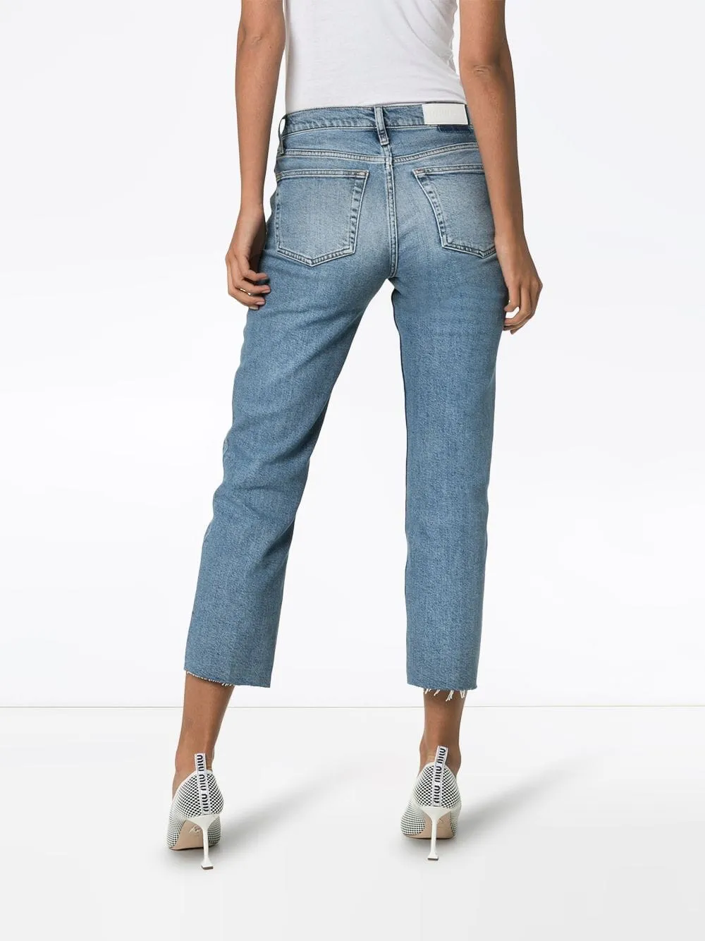 Re/Done High-Rise Stove Pipe Jeans