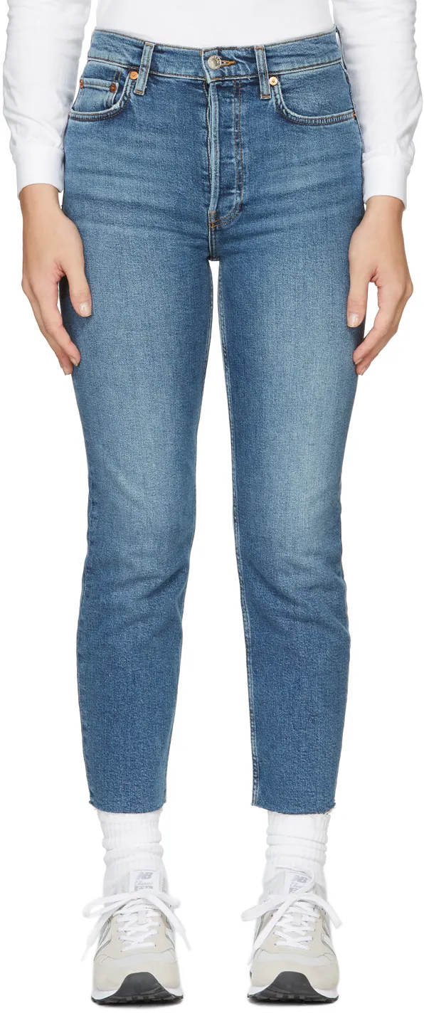 Re/Done High-Rise Stove Pipe Jeans