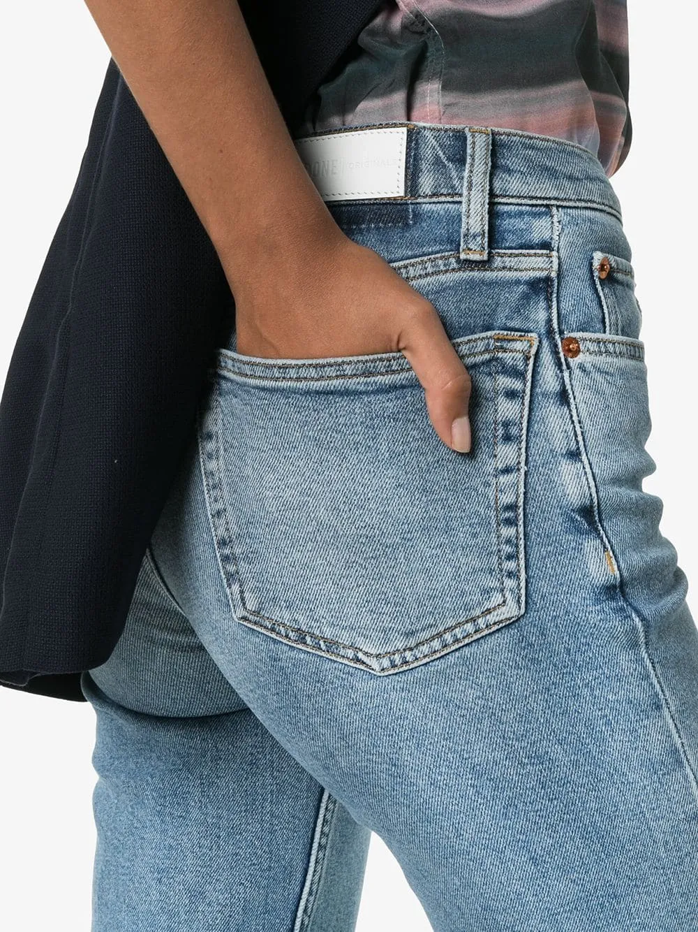 Re/Done High-Rise Stove Pipe Jeans