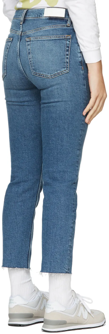 Re/Done High-Rise Stove Pipe Jeans