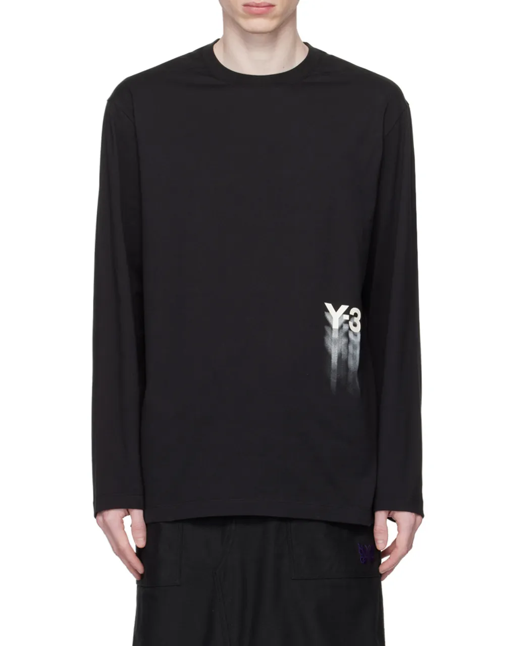 Y-3 Logo Printed Long Sleeved T-Shirt