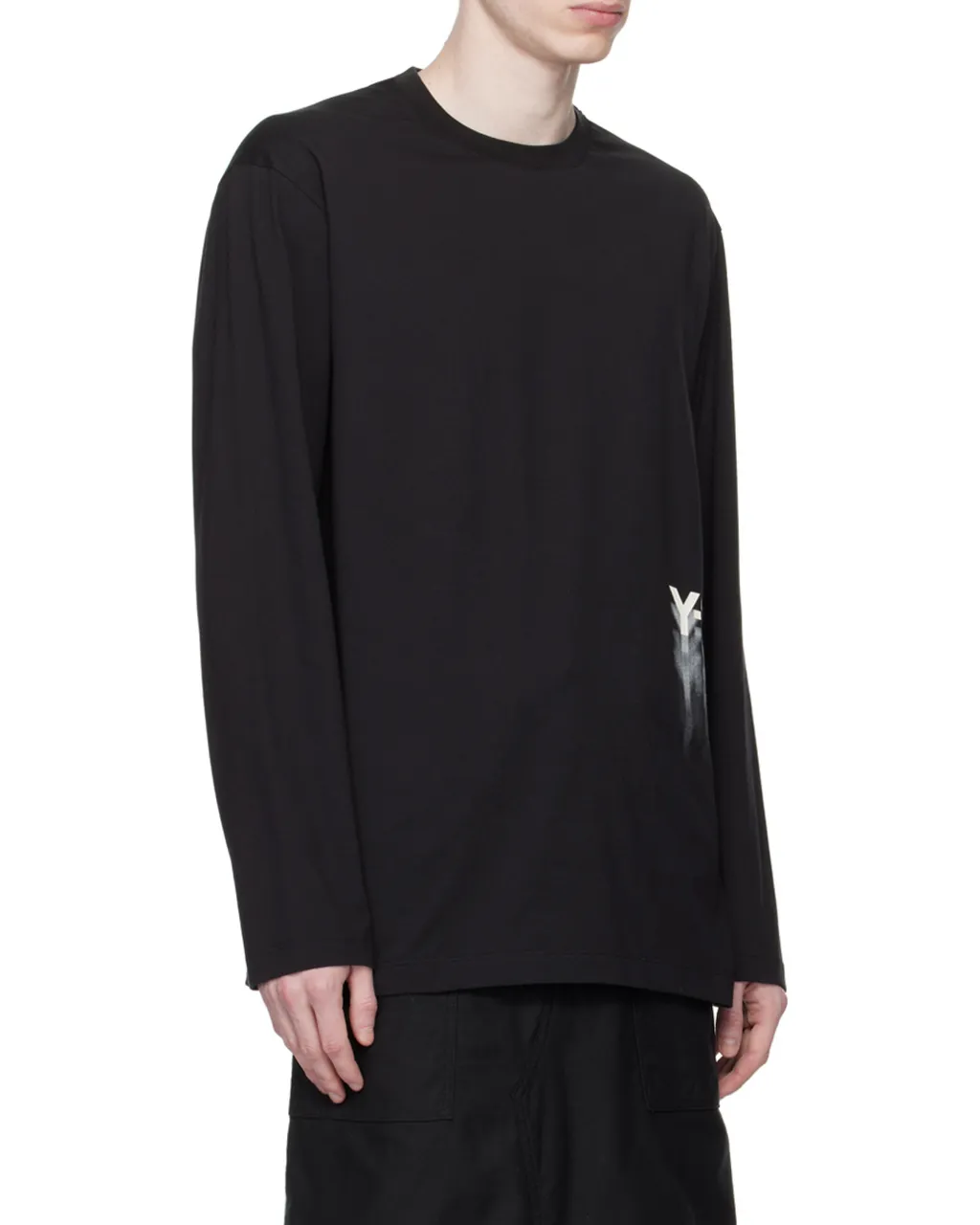 Y-3 Logo Printed Long Sleeved T-Shirt