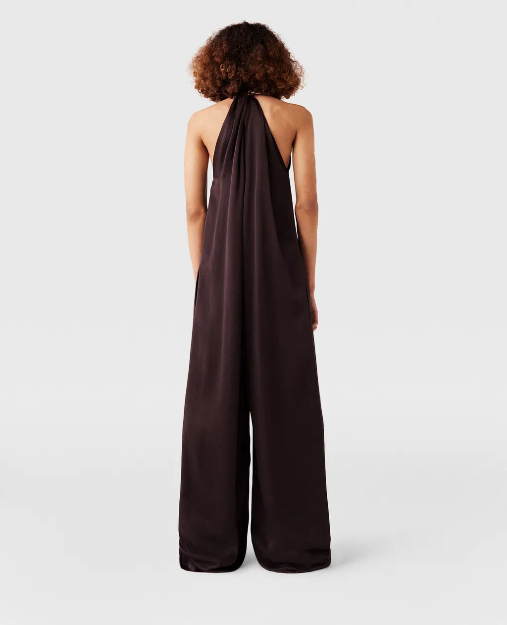 Stella Mccartney Chain Halterneck Satin Jumpsuit