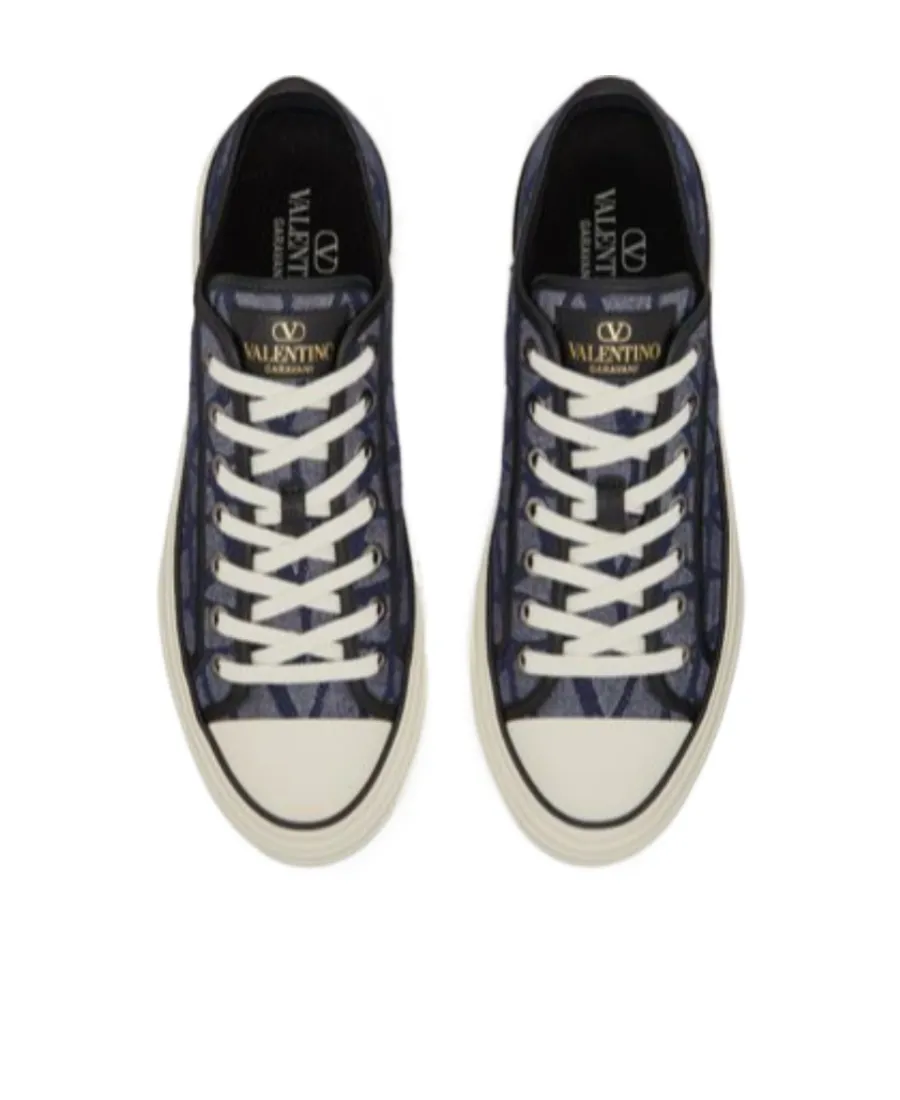 Valentino Toile Iconographe Totaloop Lace-Up Sneakers