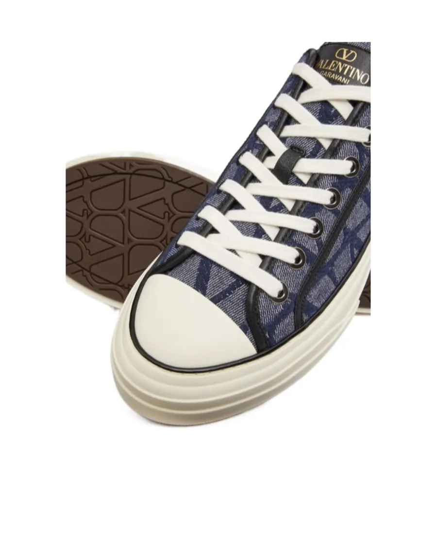 Valentino Toile Iconographe Totaloop Lace-Up Sneakers