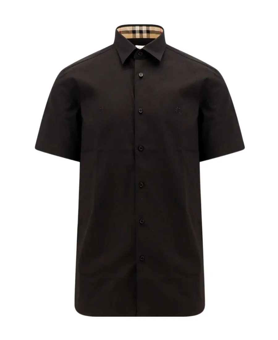Burberry Logo Embroidered Short Sleeved Shirt