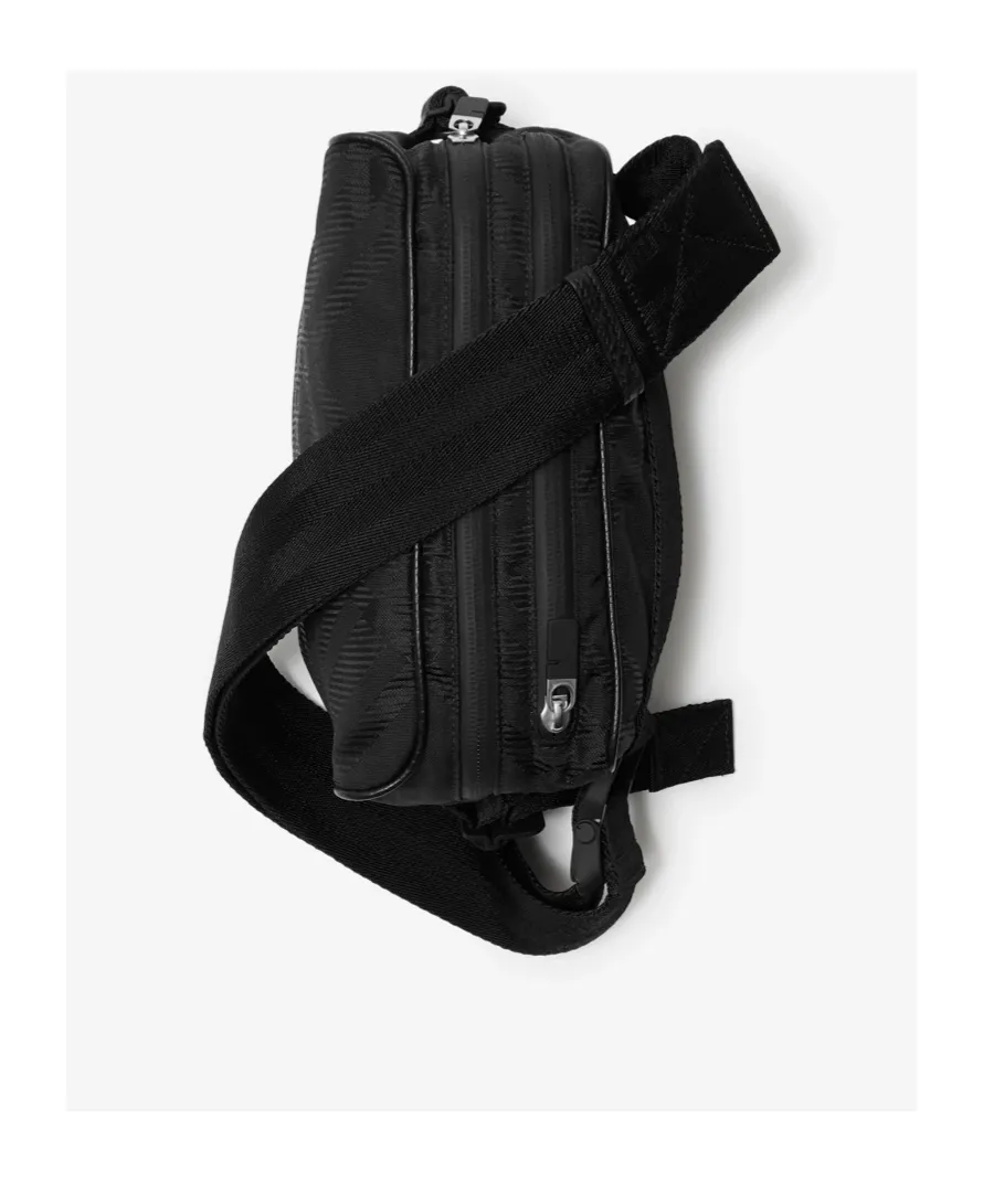 Burberry Check-Jacquard Zipped Belt Bag