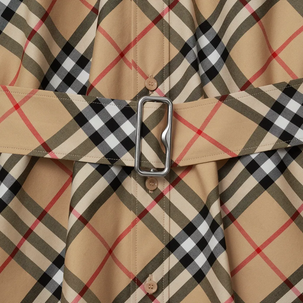 Burberry Vintage Check Long Sleeved Shirt Dress