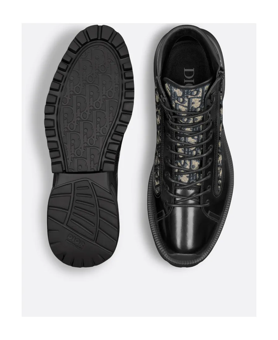 Dior Homme Monogrammed Lace-Up Boots