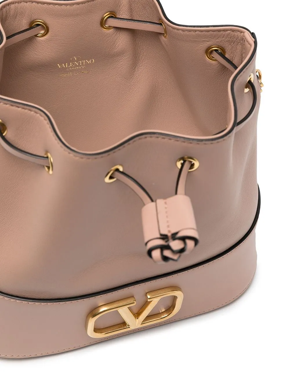Valentino Vlogo Signature Drawstring Mini Bucket Bag