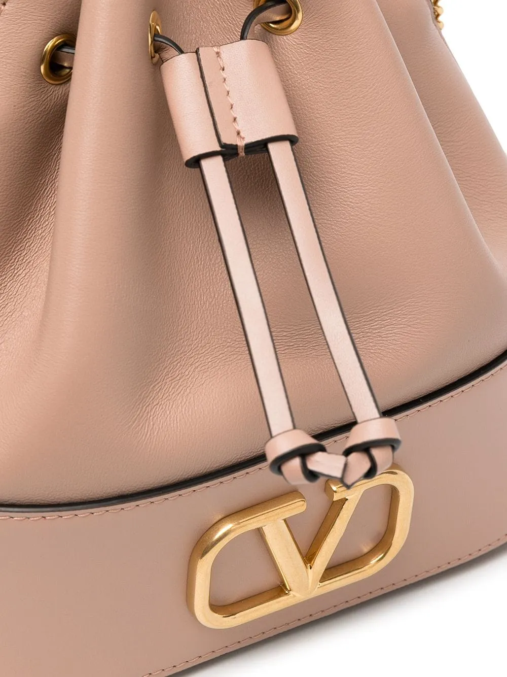 Valentino Vlogo Signature Drawstring Mini Bucket Bag
