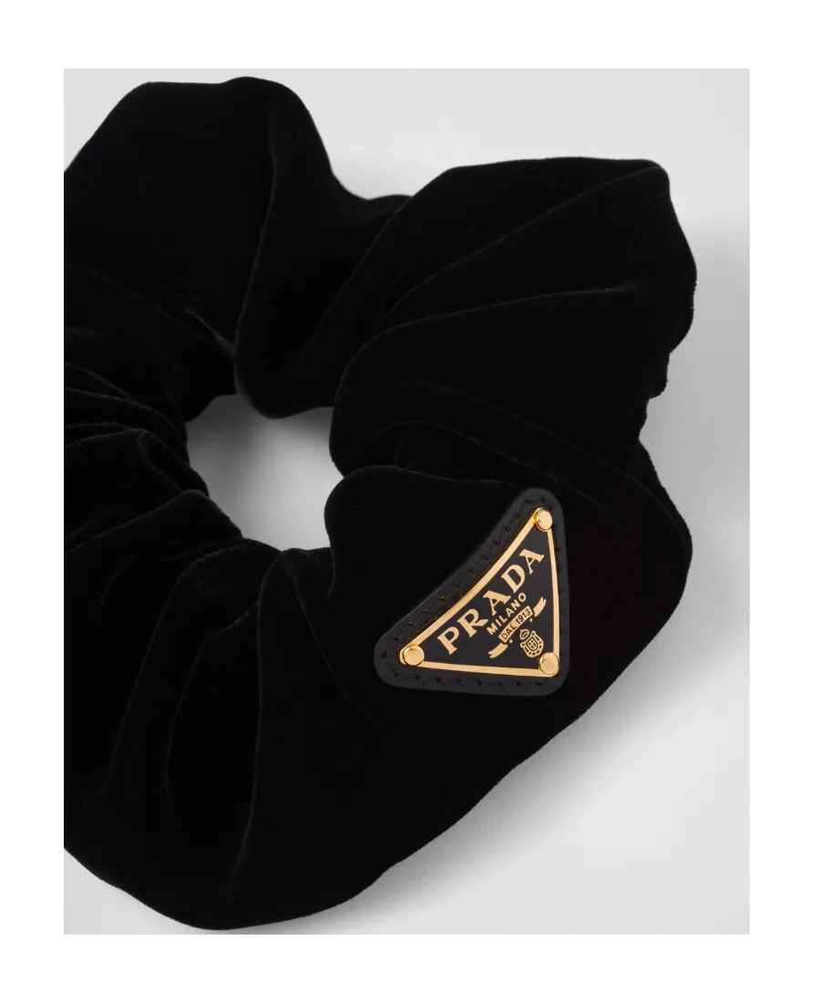 Prada Logo Plaque Scrunchy