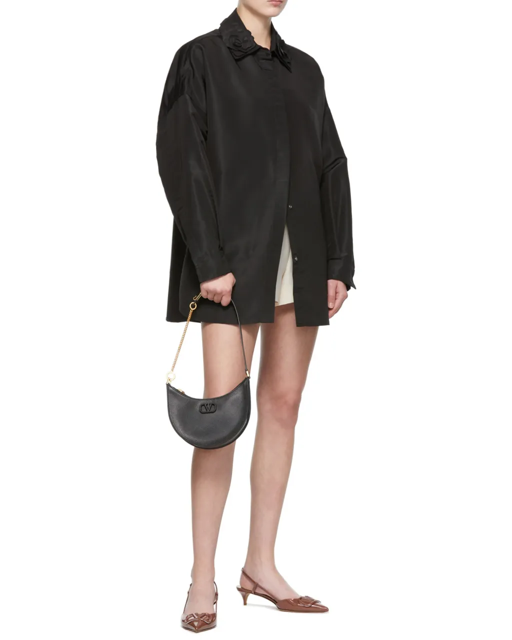 Valentino Vlogo Signature Zip-Up Mini Shoulder Bag