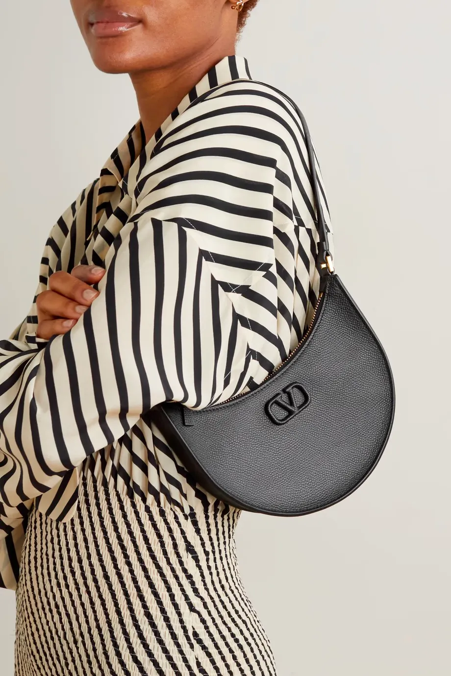 Valentino Vlogo Signature Zip-Up Mini Shoulder Bag