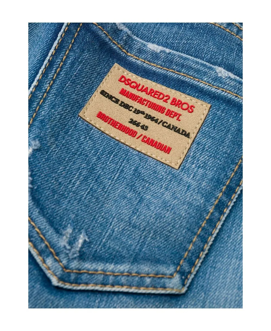 Dsquared2 Mid-Rise Distressed Skinny Jeans