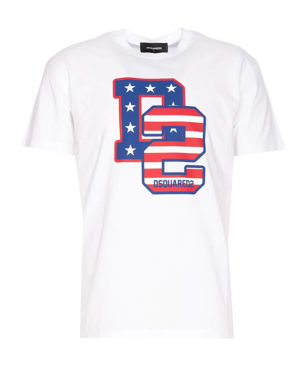 Dsquared2 Logo Printed Crewneck T-Shirt
