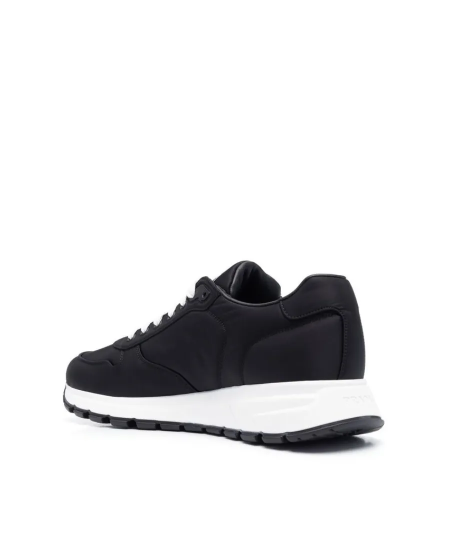 Prada Logo-Plaque Lace-Up Sneakers